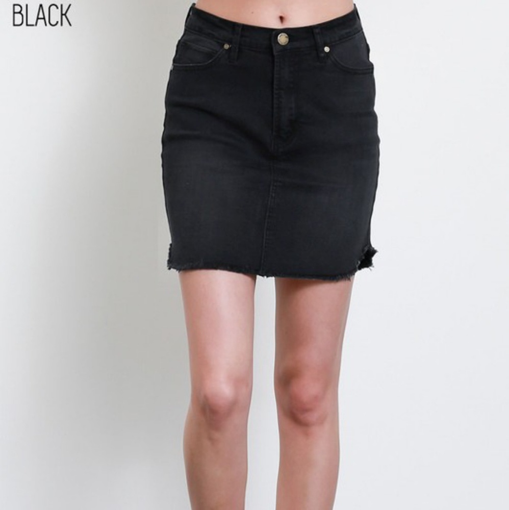 Wishlist | Black Denim Skirt